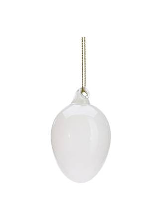 Boule de Noël vert clair forme œuf H.8 cm - ECLOZ