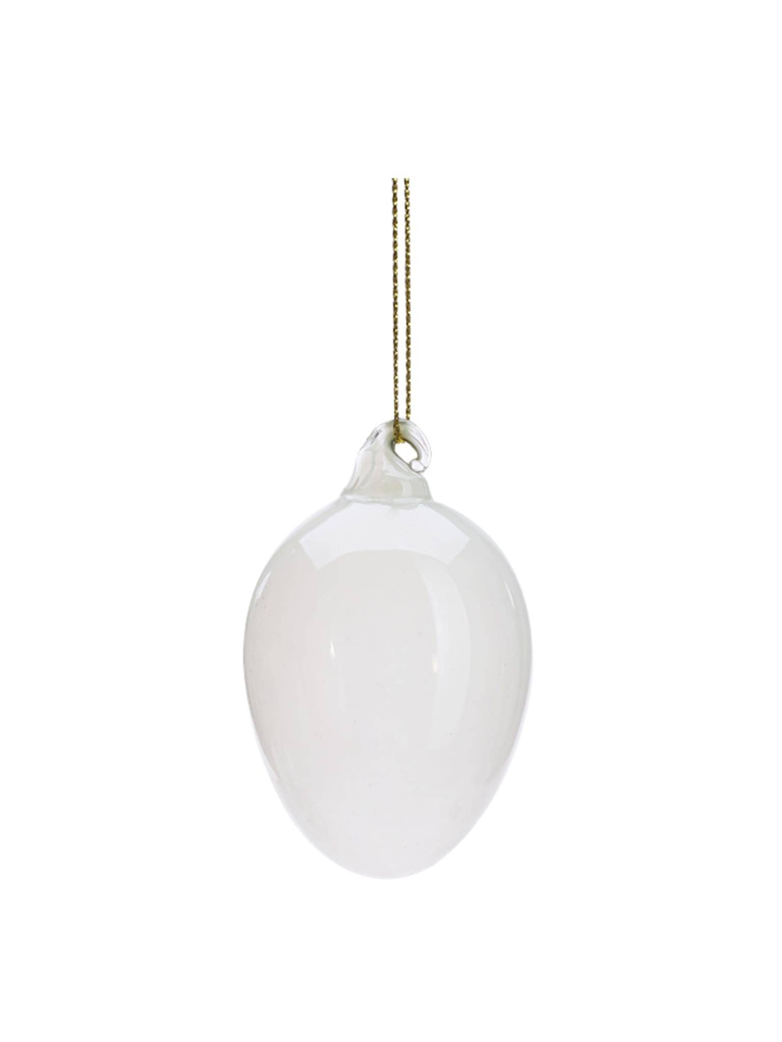 Boule de Noël vert clair forme œuf H.8 cm - ECLOZ