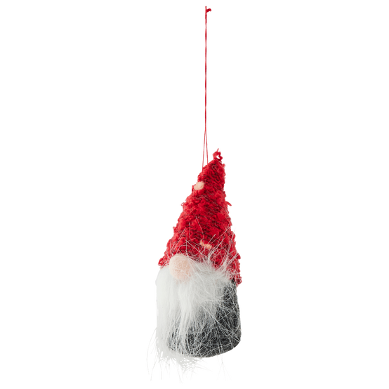 Suspension décorative de Noël - gnome gris rouge 5 cm - ECLOZ - Image 2