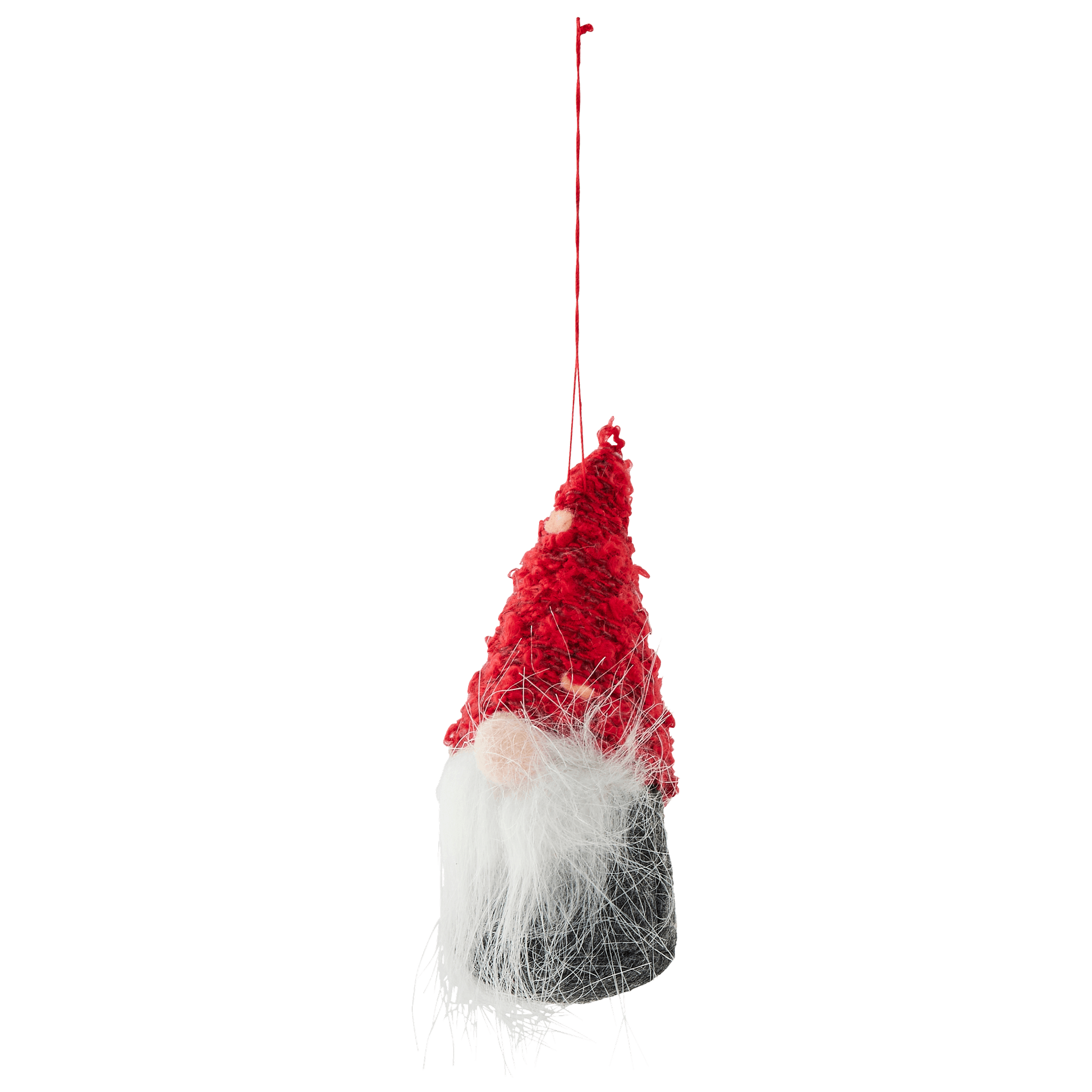 Suspension décorative de Noël - gnome gris rouge 5 cm - ECLOZ - Image 2