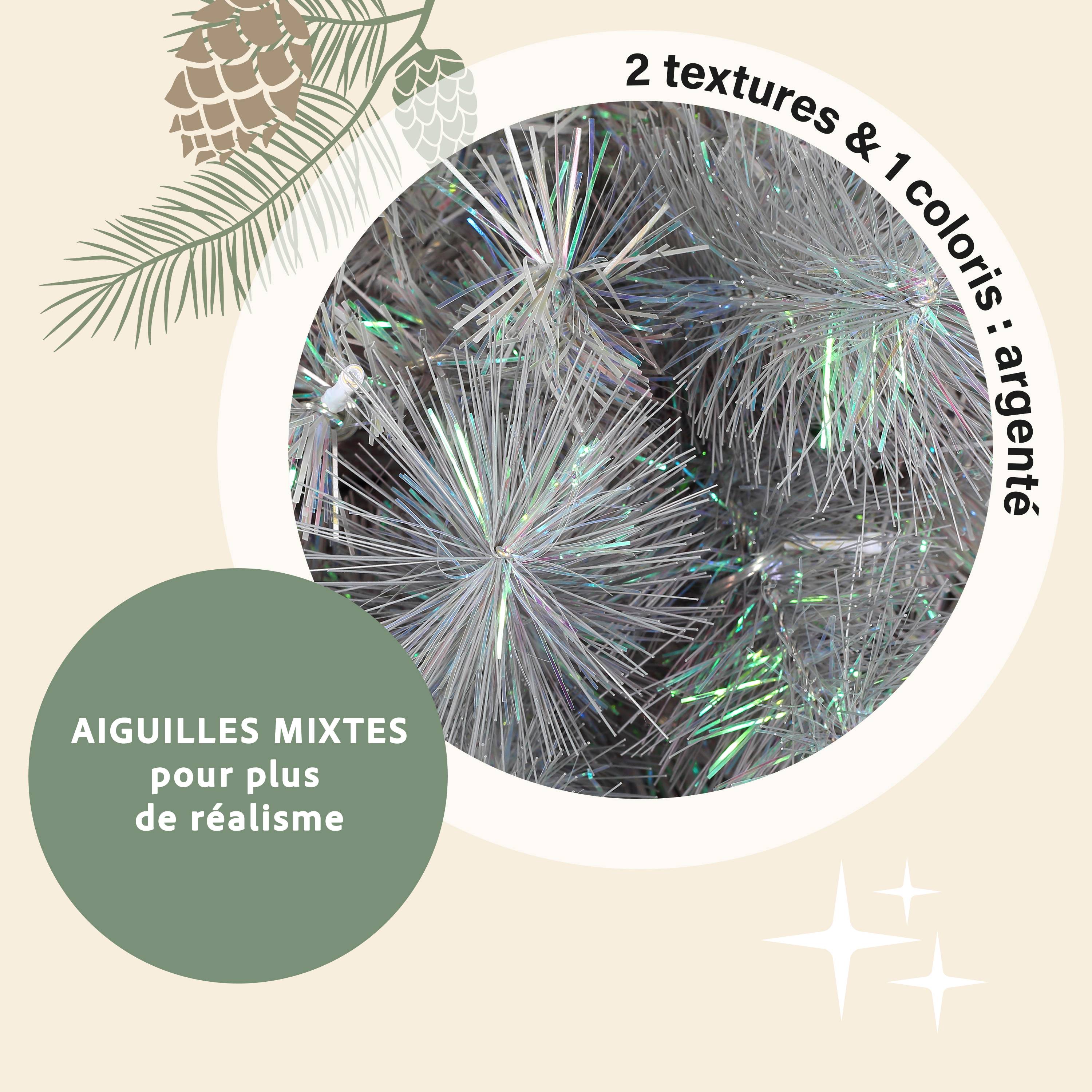 Ecloz - Sapin de Noël artificiel Aspen lumineux - 180 cm - ECLOZ - Imagen 8