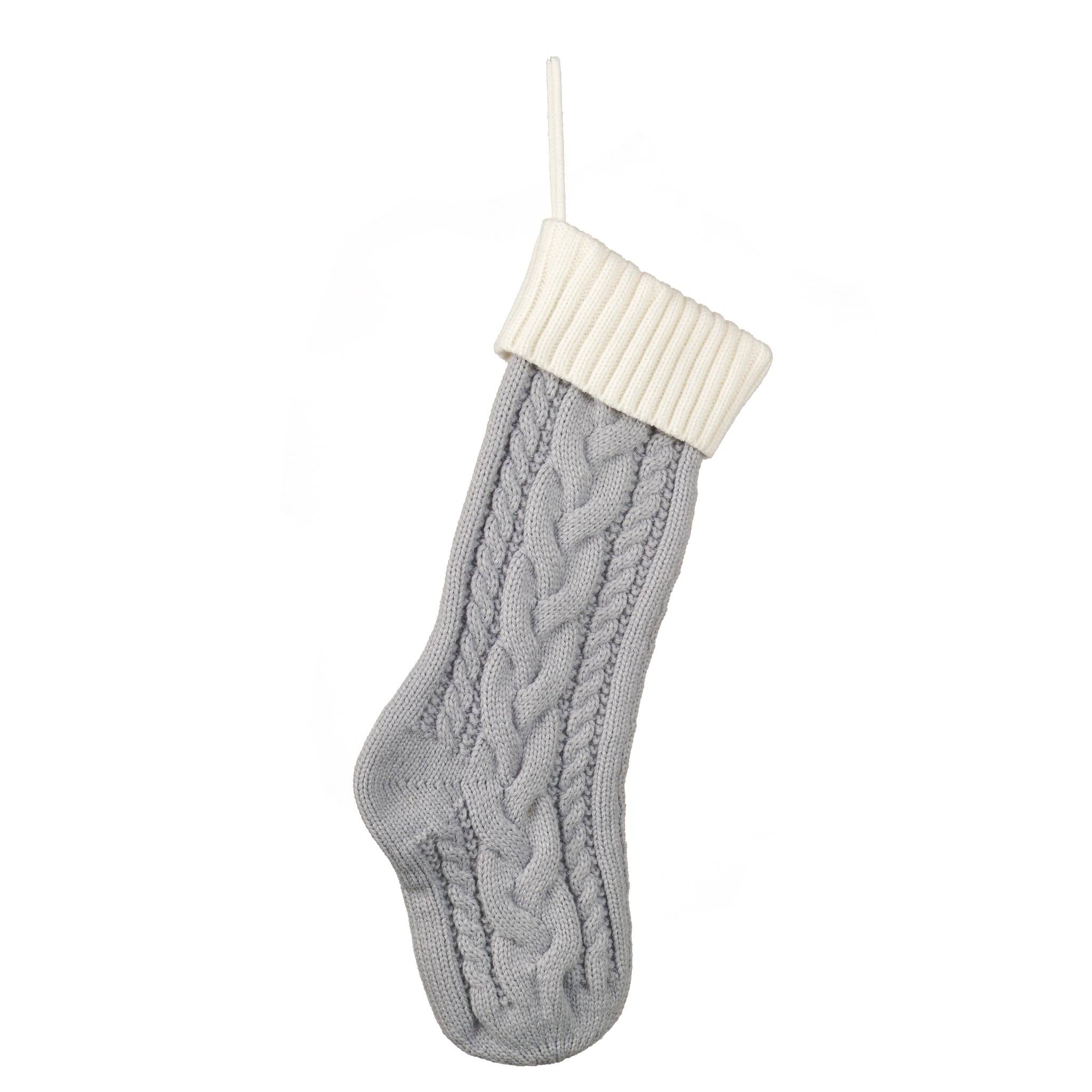 Chaussette de Noël gris tricot - ECLOZ