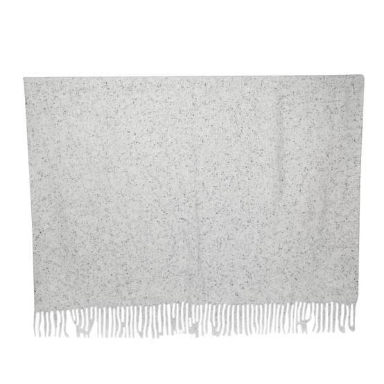 Ecloz - Plaid à franges blanc à pois noirs L.160 x l.130 cm - ECLOZ - Image 1