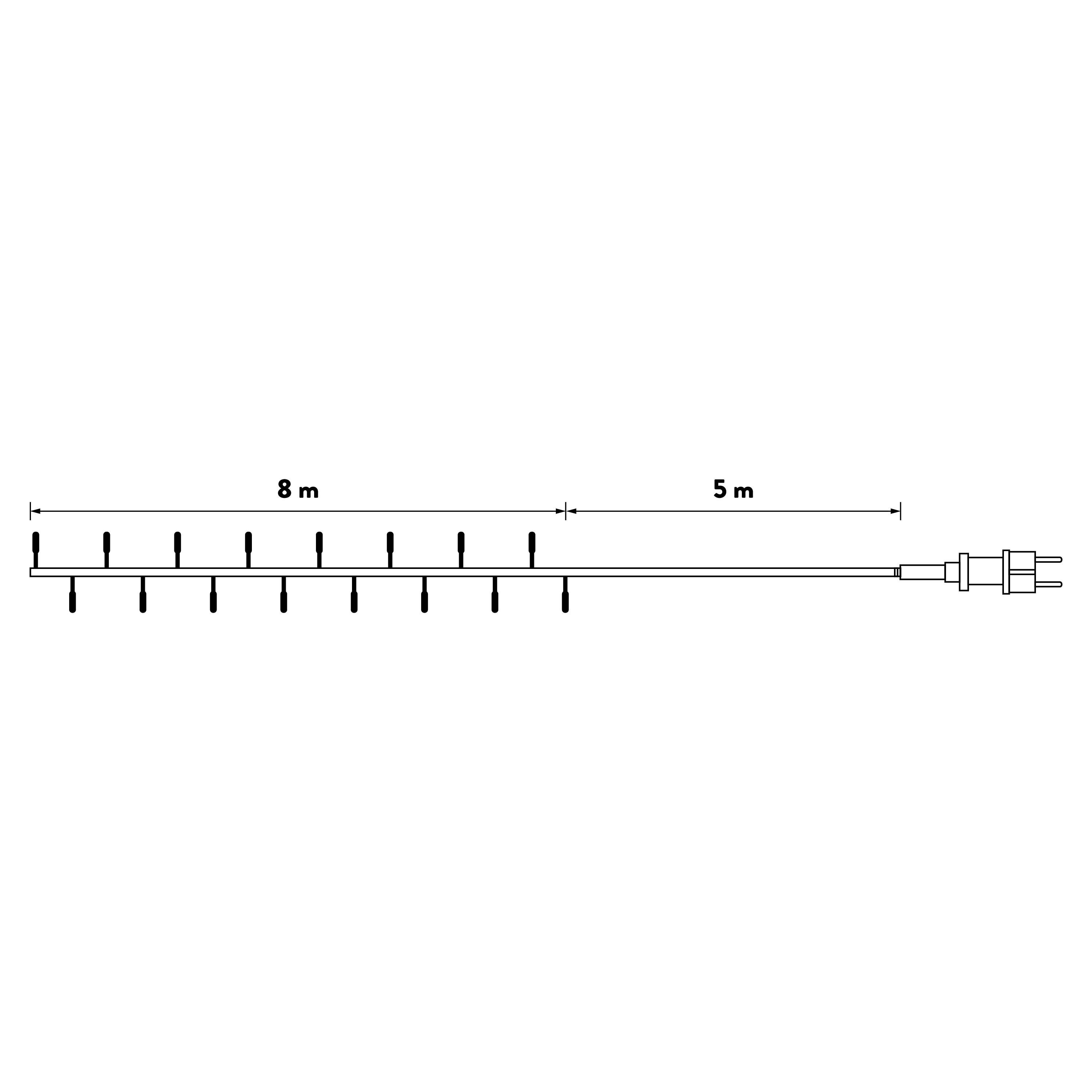 Ecloz - Guirlande 128 LED blanc chaud L.8 m - ECLOZ - Image 3