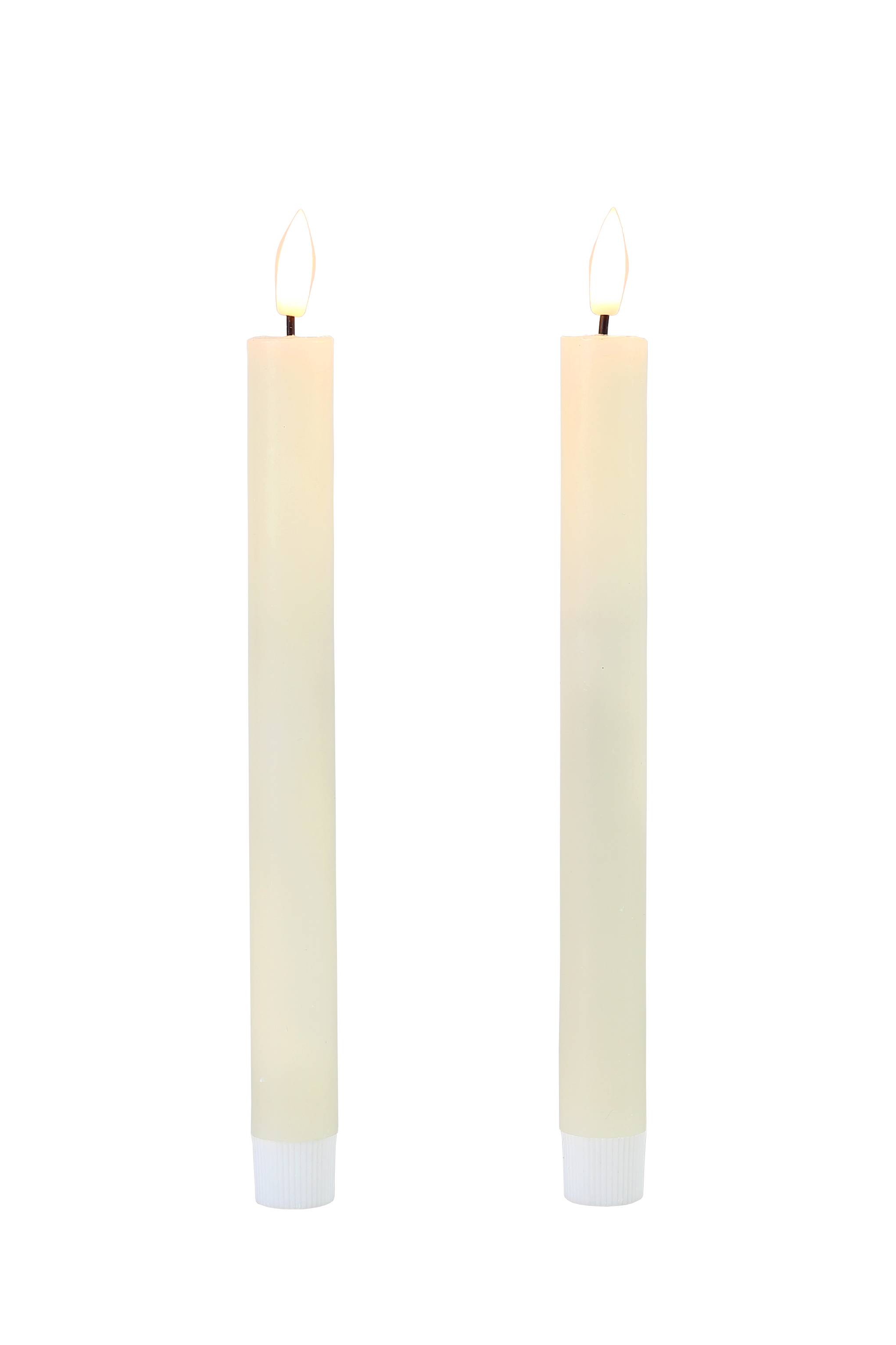 Ecloz - Set de 2 bougies beiges LED chandelle - ECLOZ