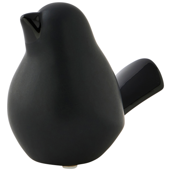 Oiseau noir en céramique H.10,5 cm - ECLOZ - Image 2