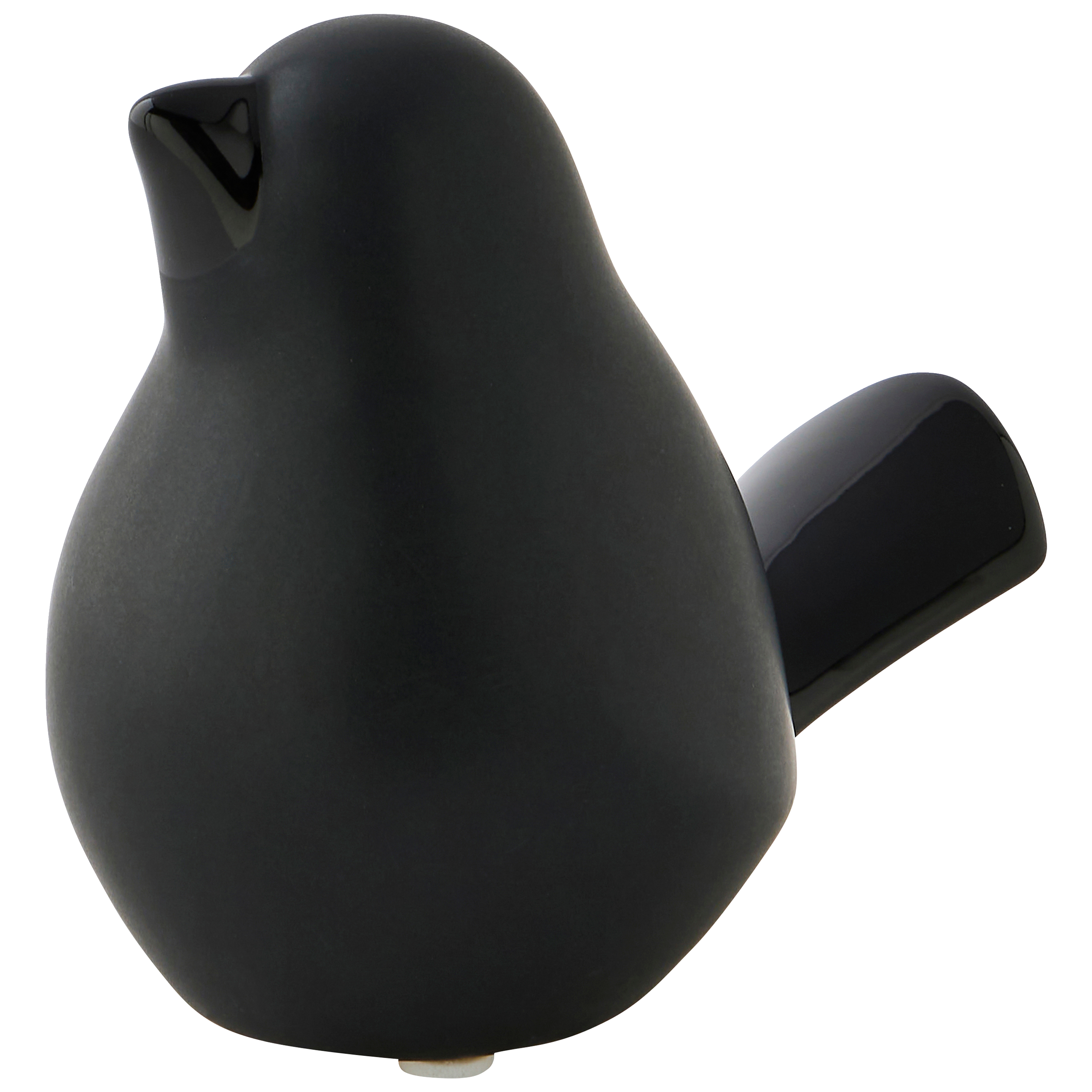 Oiseau noir en céramique H.10,5 cm - ECLOZ - Image 2