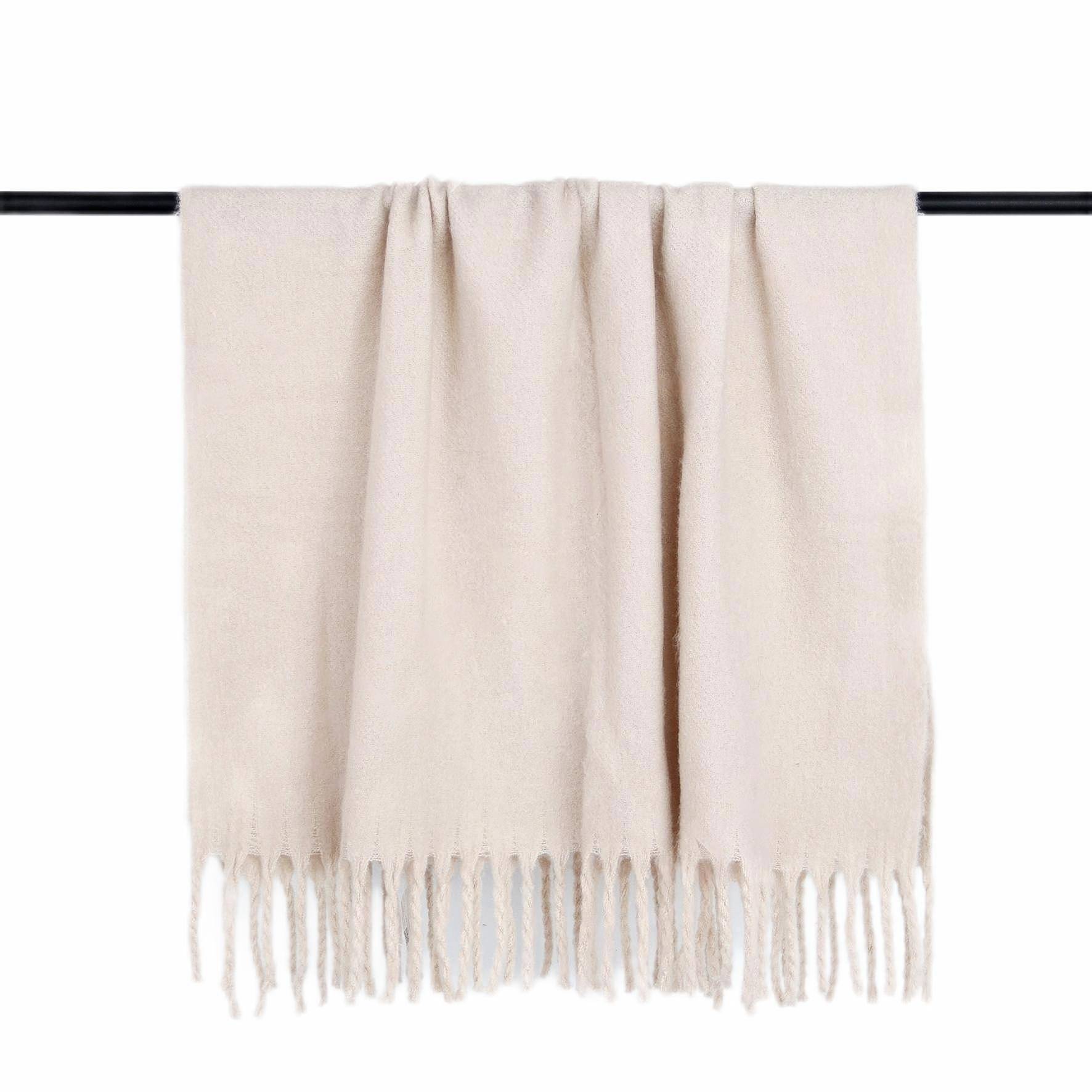 Ecloz - Plaid à franges beige - ECLOZ - Imagen 2