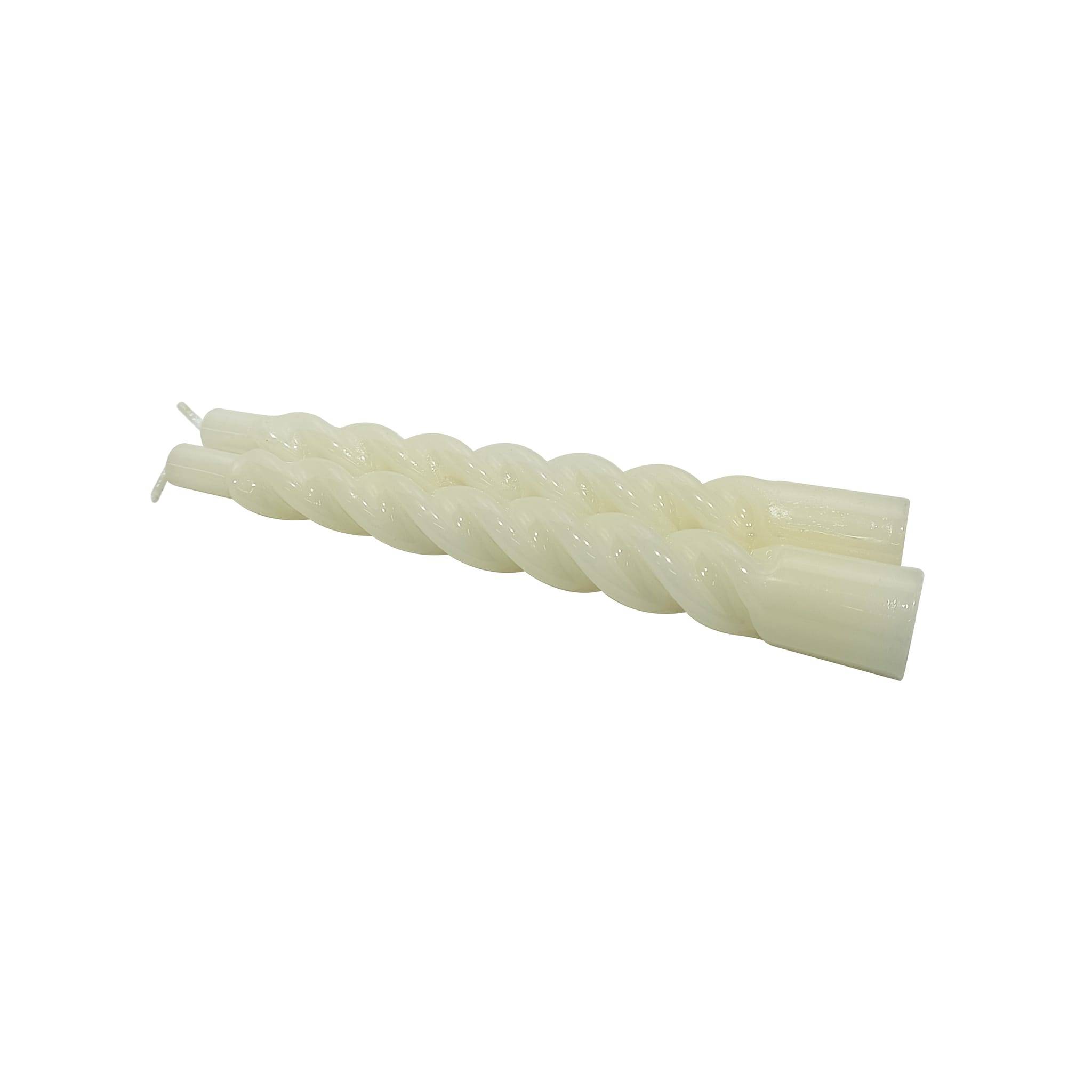 Bougie torsadée blanche H.17 cm - ECLOZ