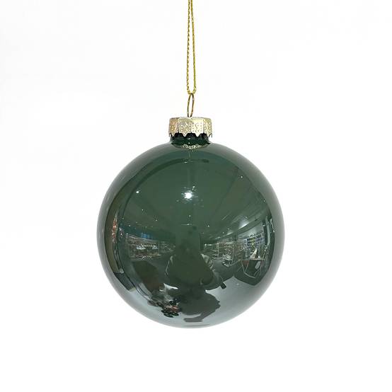 Boule en verre verte Ø 8 cm - ECLOZ