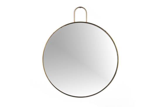 Miroir rond en métal doré H.41 cm - ECLOZ - Image 1