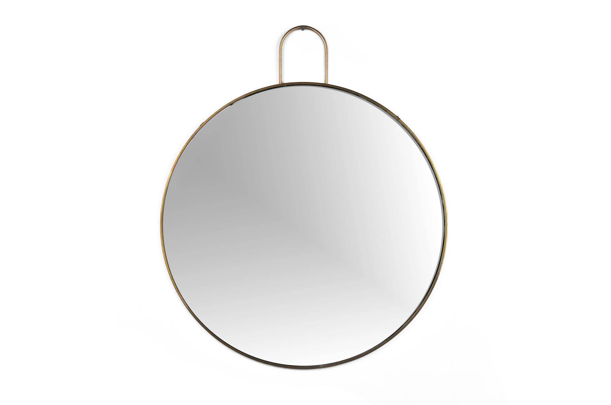 Miroir rond en métal doré H.41 cm - ECLOZ - Imagen 1