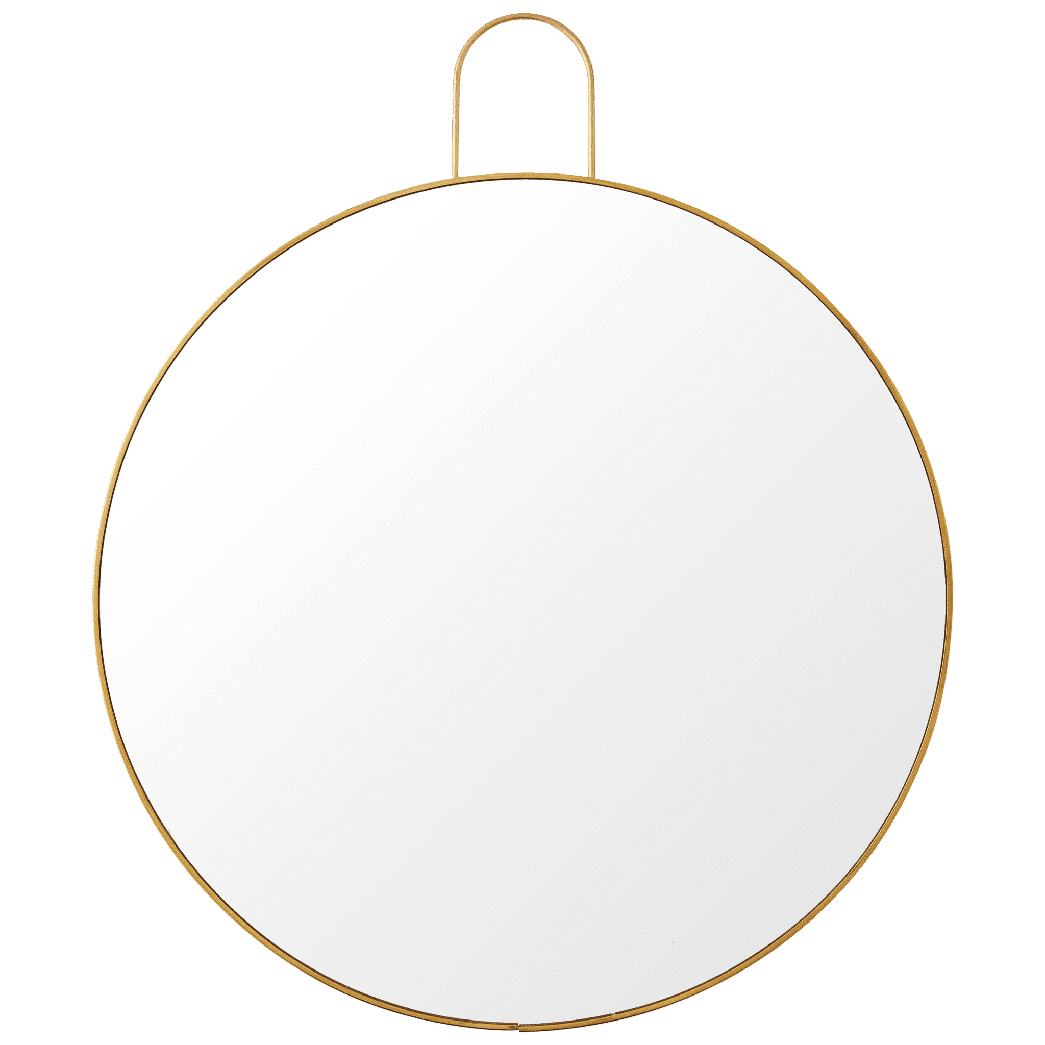 Miroir rond en métal doré H.41 cm - ECLOZ - Imagen 2
