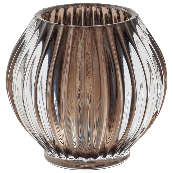Bougeoir en verre ovale gris - ECLOZ - Image 2