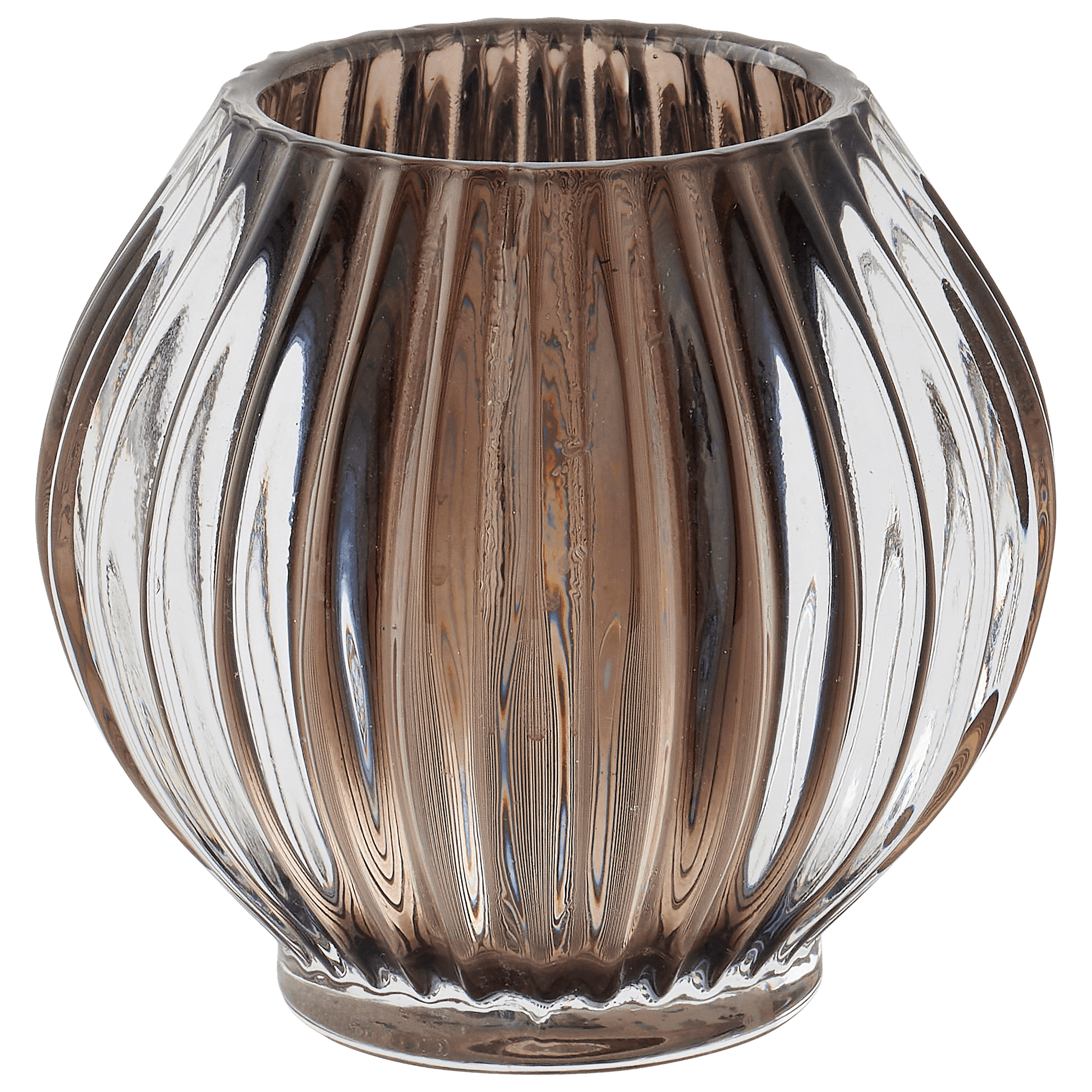 Bougeoir en verre ovale gris - ECLOZ - Imagen 2