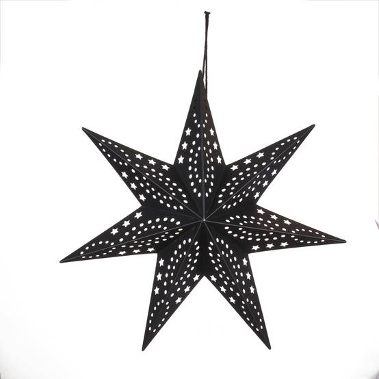 Ecloz - Suspension décorative de Noël noire étoile métal H.31 cm - ECLOZ