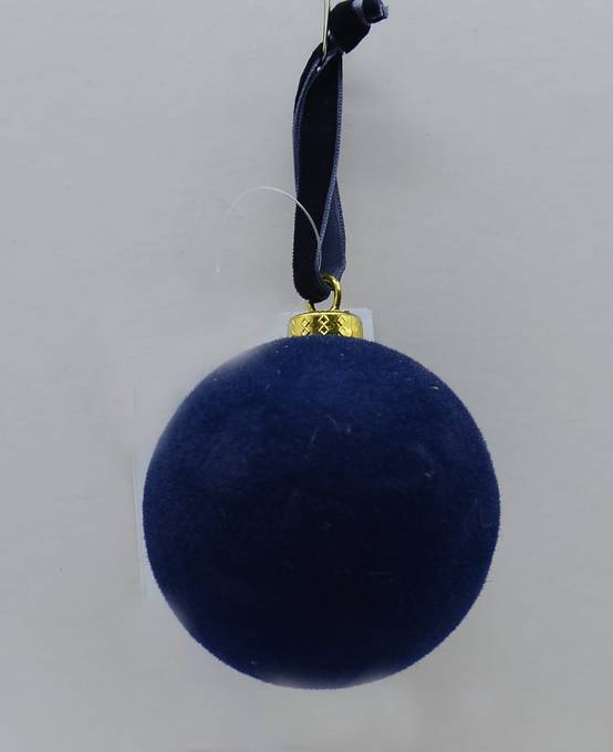 Boule de Noël bleu foncé en plastique Ø 8 cm - ECLOZ - Image 1