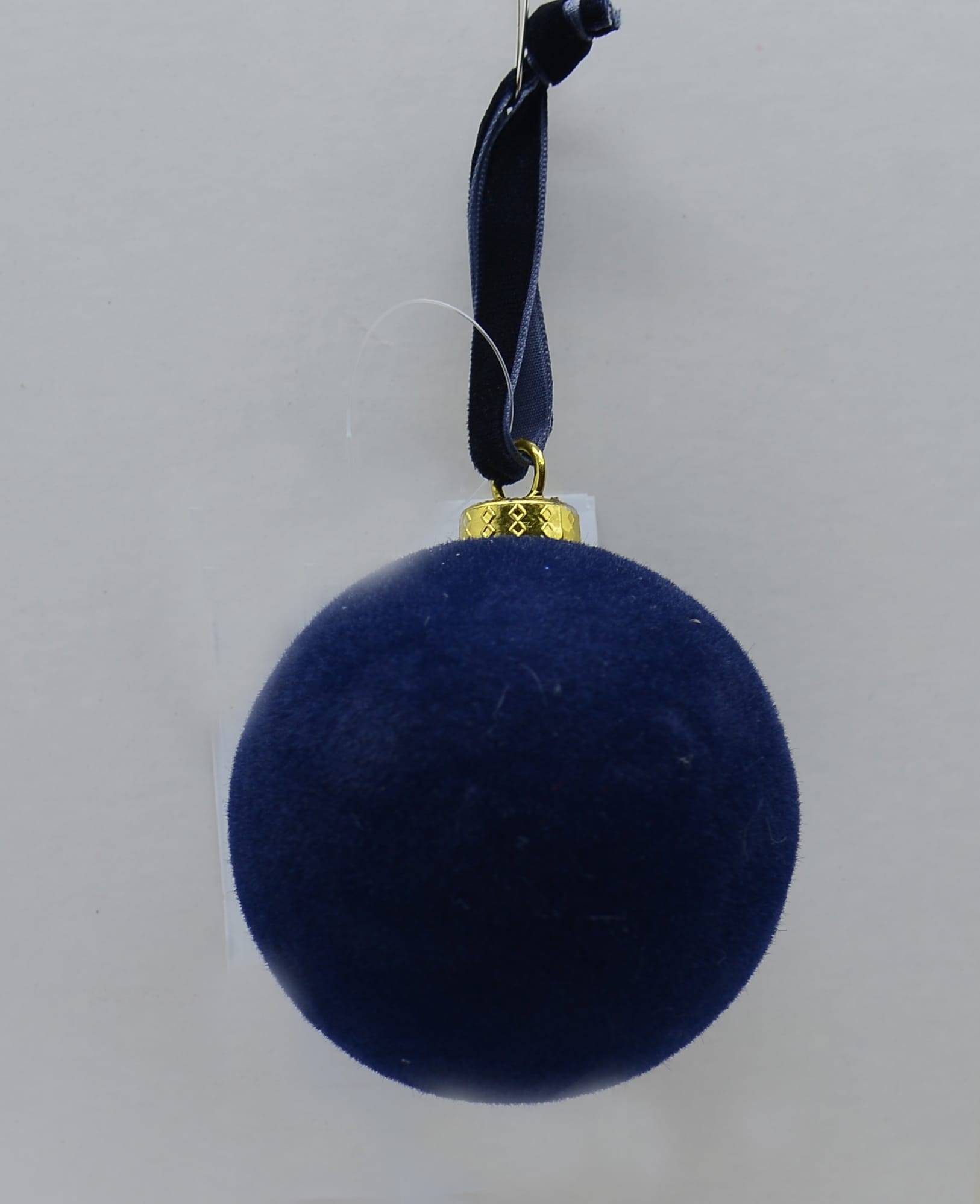 Boule de Noël bleu foncé en plastique Ø 8 cm - ECLOZ - Image 1
