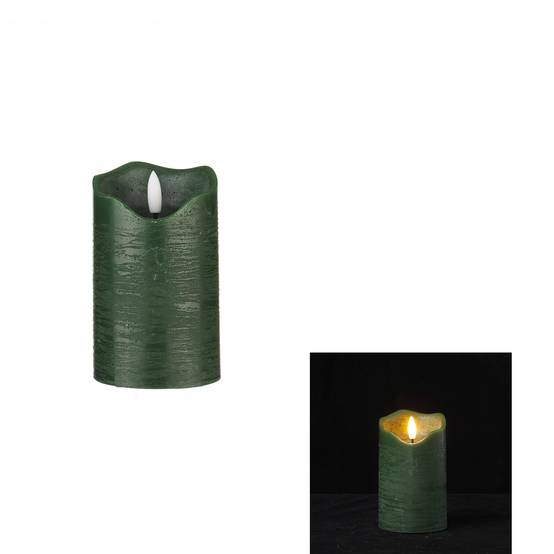 Ecloz - Bougie LED verte H.10 cm - ECLOZ