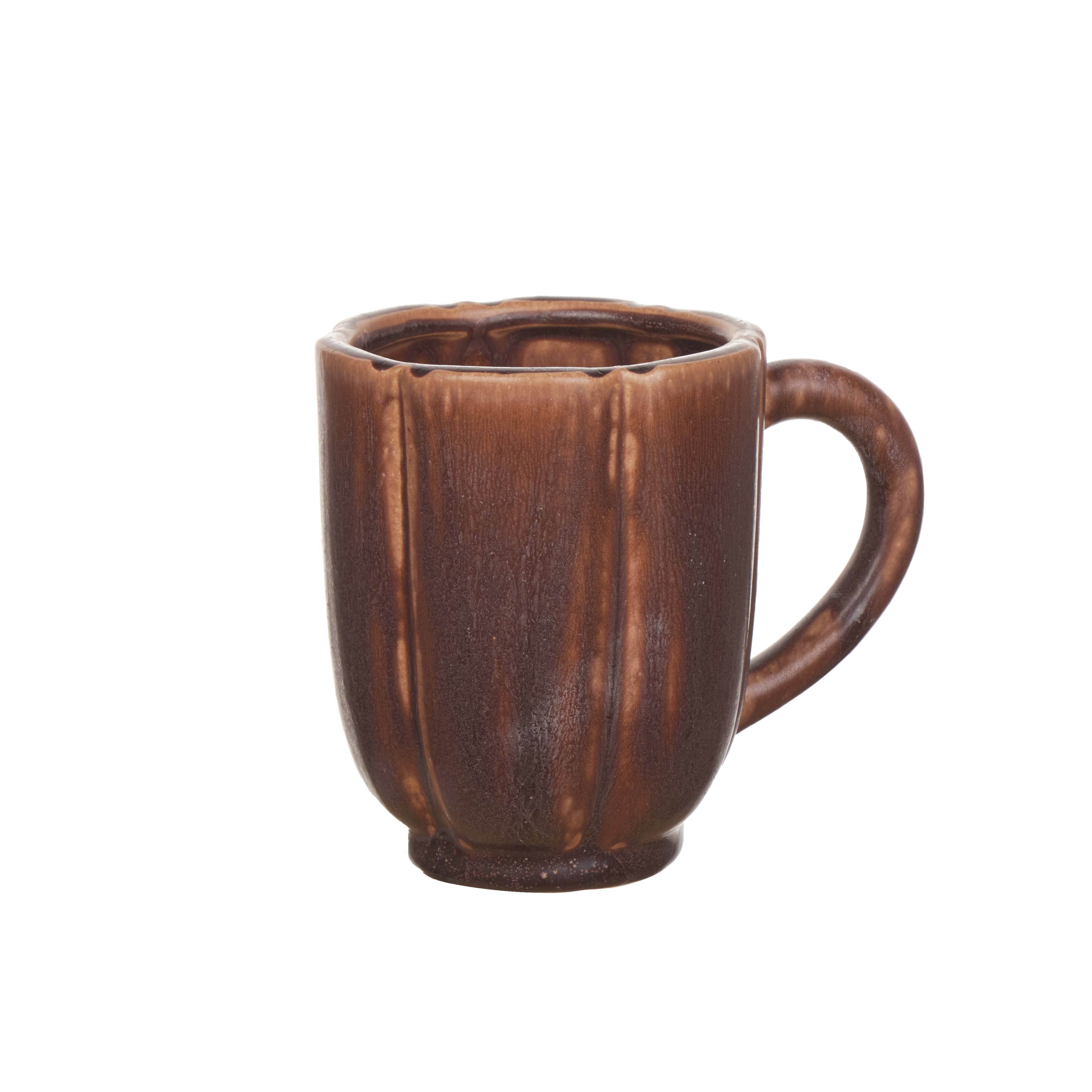 Mug en céramique marron H.11 cm - ECLOZ