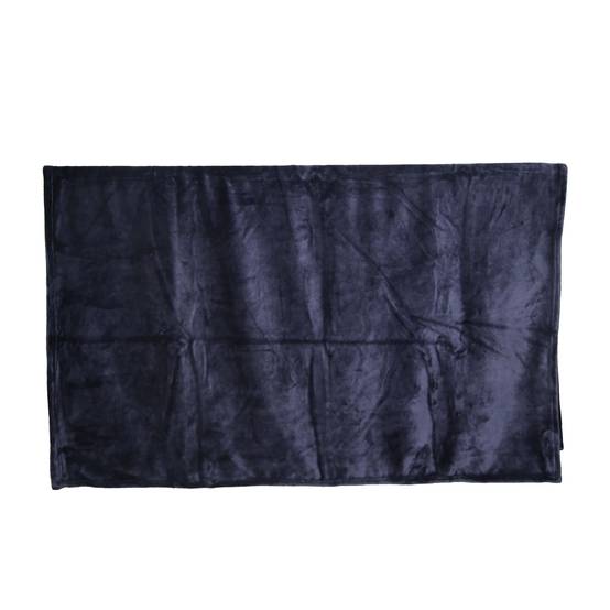 Ecloz - Plaid en polyester 400 g bleu foncé L.150 x l.125 cm - ECLOZ - Image 1