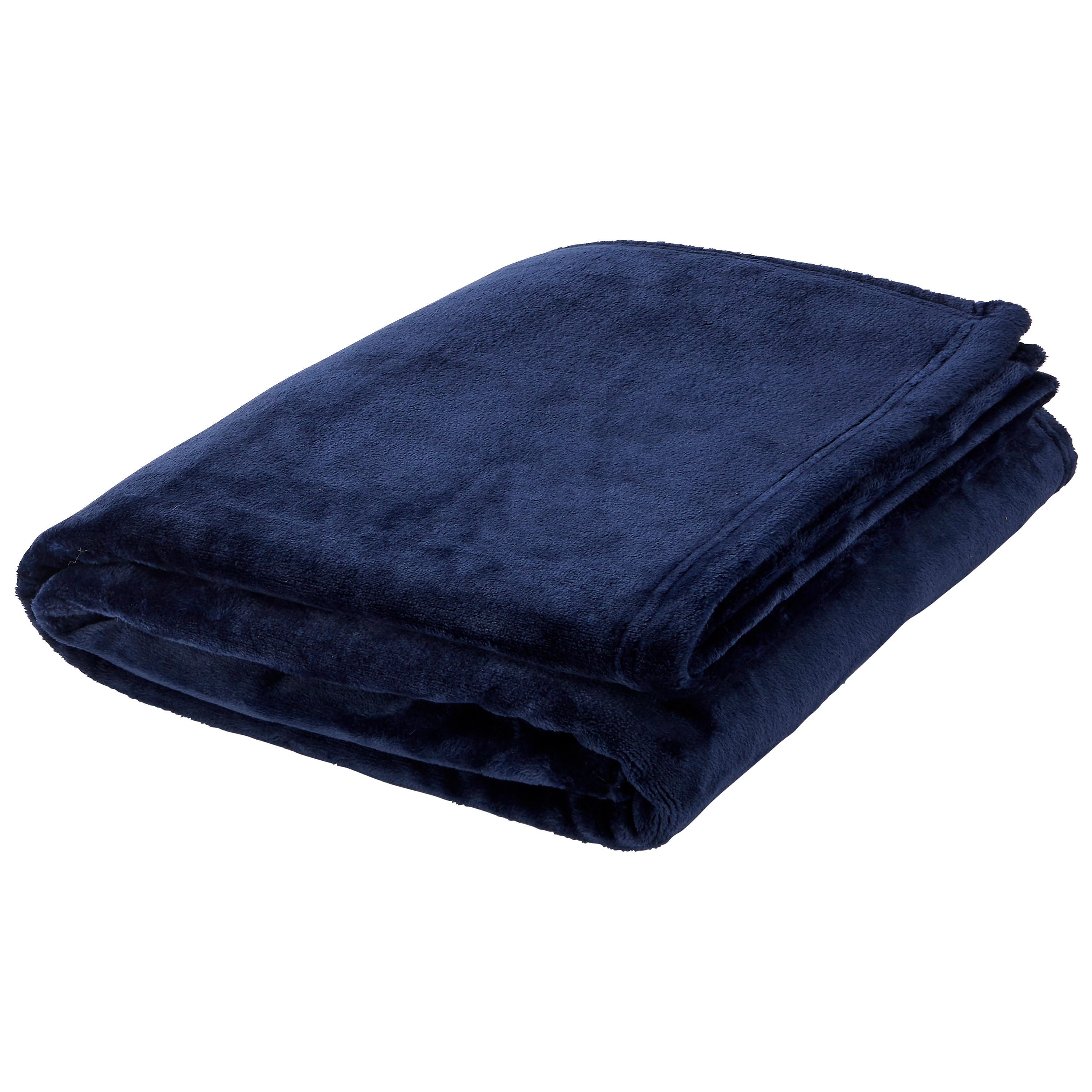 Ecloz - Plaid en polyester 400 g bleu foncé L.150 x l.125 cm - ECLOZ - Image 2