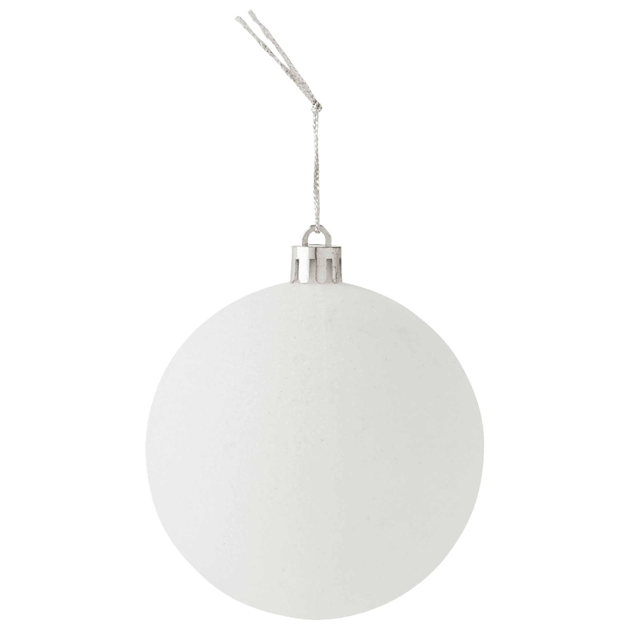 Boule de Noël en plastique blanc Ø 8 cm - ECLOZ - Image 2