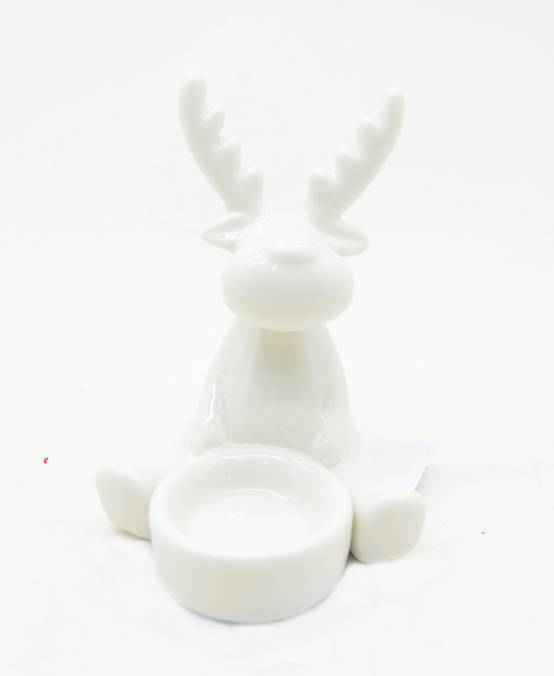 Bougeoir cerf en céramique H.10 cm - ECLOZ