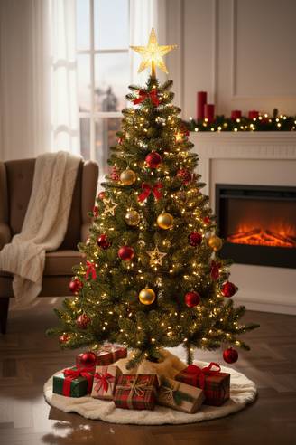 Ecloz - Sapin de Noël artificiel vert H.150 cm - Pelvoux
