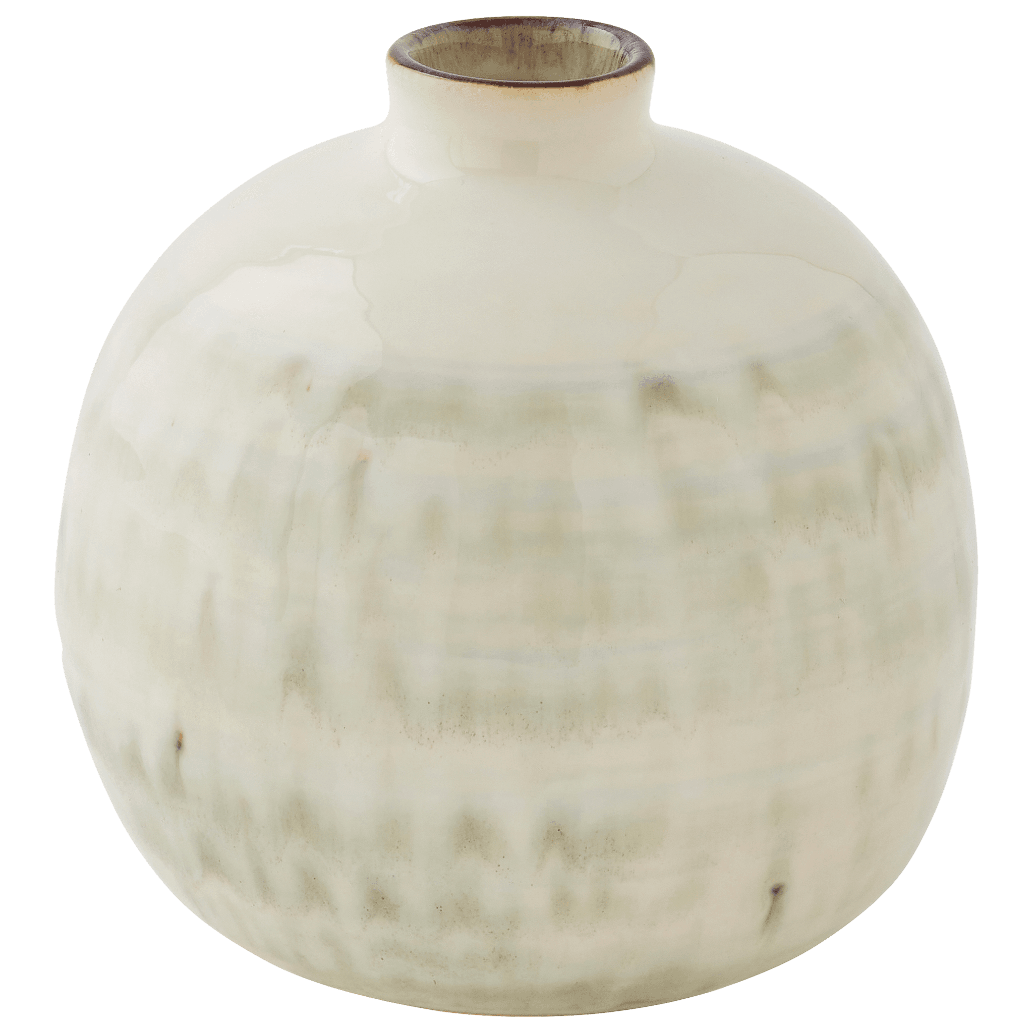 Vase blanc cassé boule H.12,5 cm - ECLOZ - Image 2