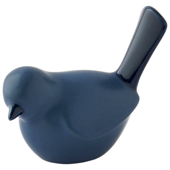 Ecloz - Oiseau tête de face bleu H.11 cm - ECLOZ - Image 1
