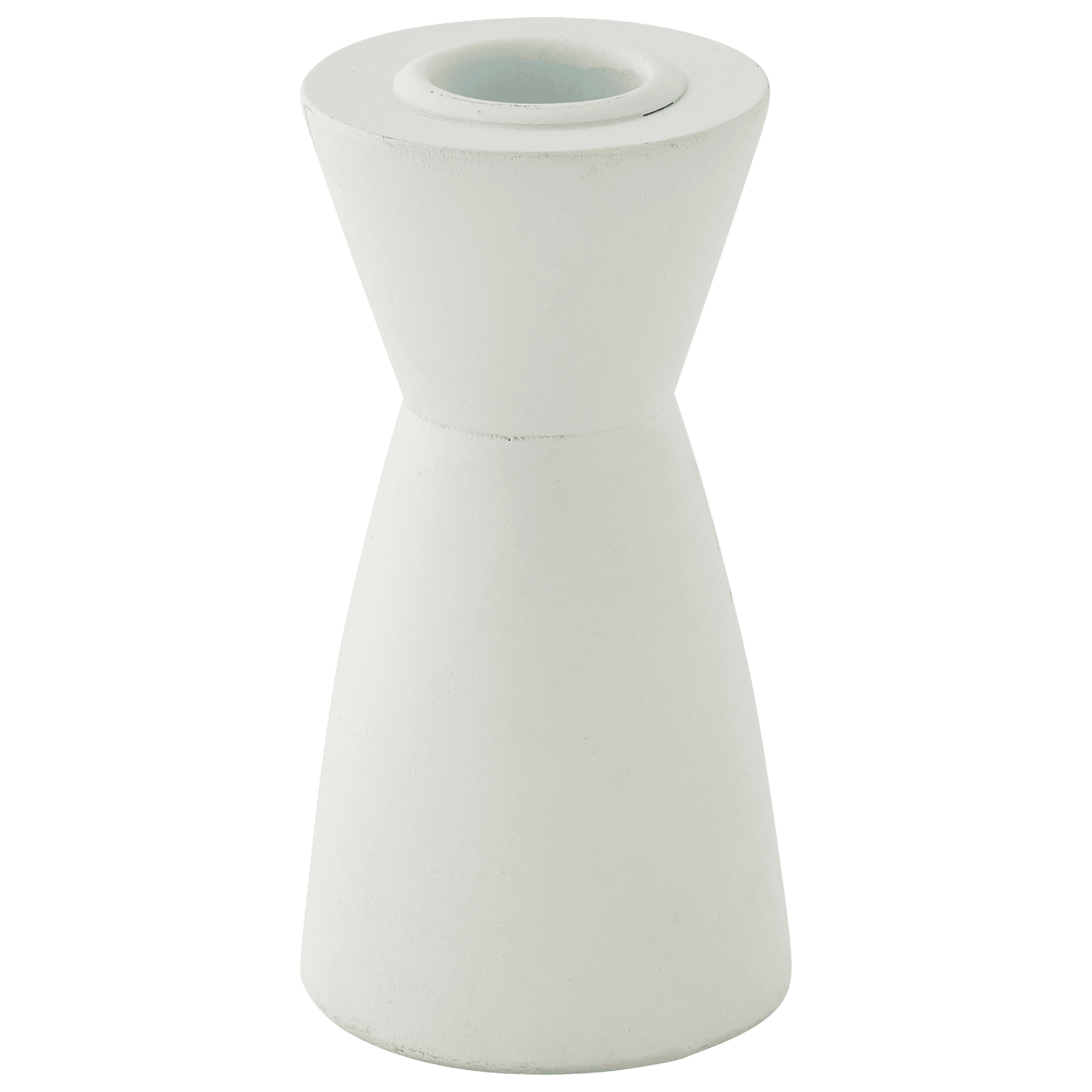 Bougeoir sablier blanc H.10 cm - ECLOZ - Image 2