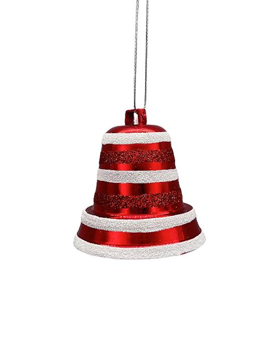 Suspension décorative de Noël - cloche de Noël décorative en plastique 6,5 cm - ECLOZ