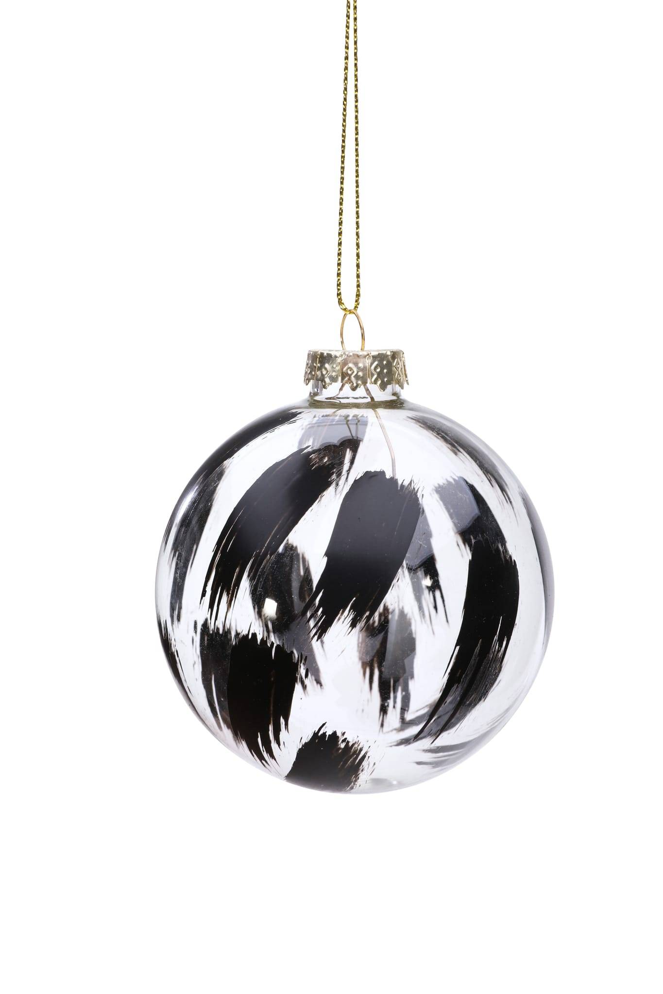 Boule de Noël transparente noire tachetée Ø 8 cm - ECLOZ