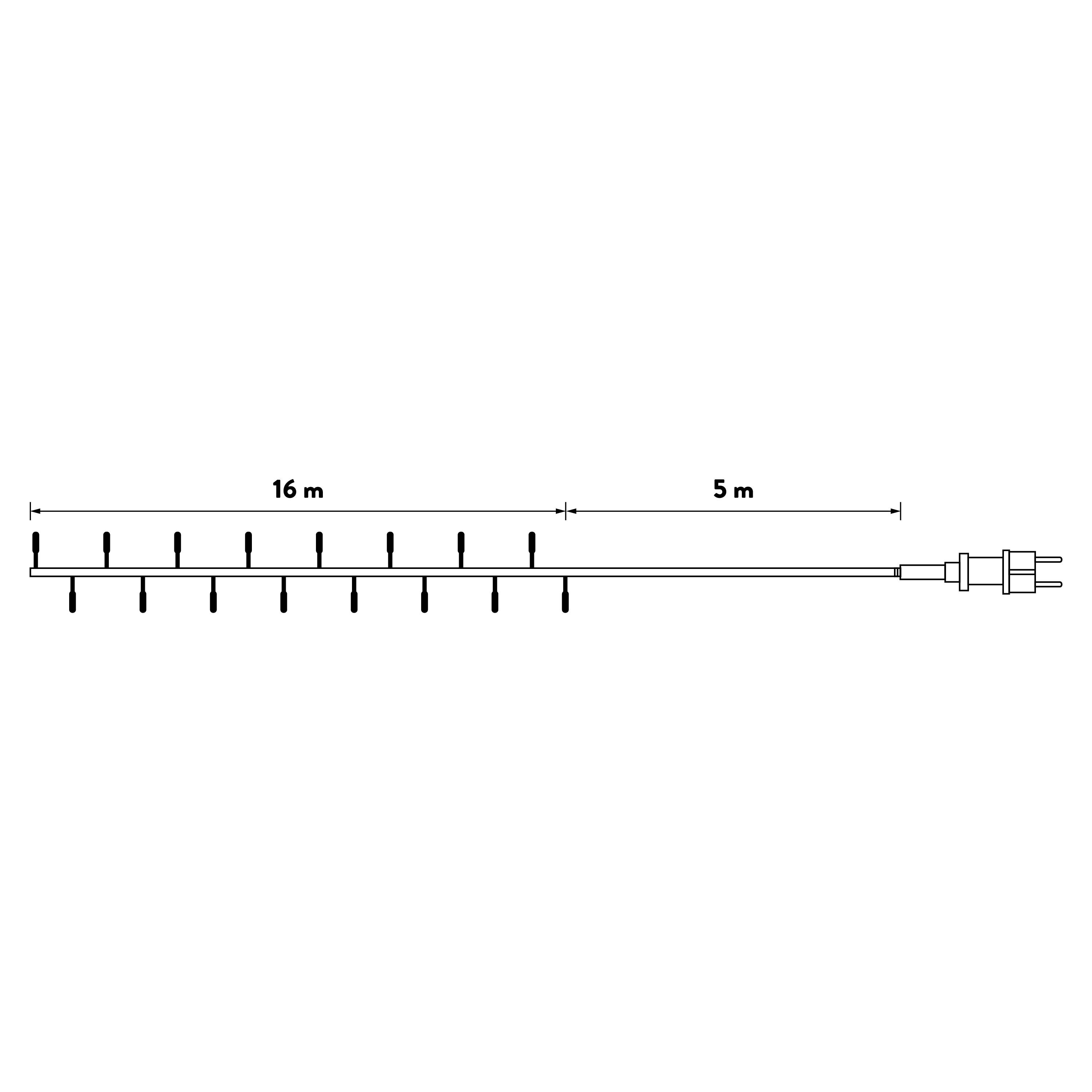 Ecloz - Guirlande 192 LED multicolores L.16 m - ECLOZ - Imagen 3