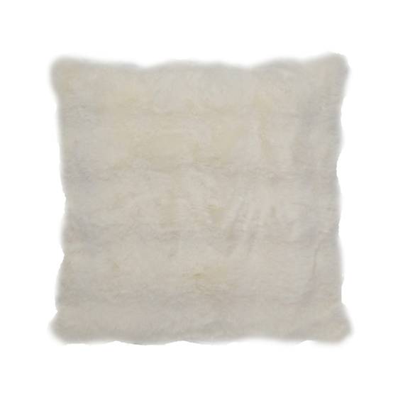 Coussin en fourrure L.45 x l.45 cm blanc - ECLOZ - Image 1