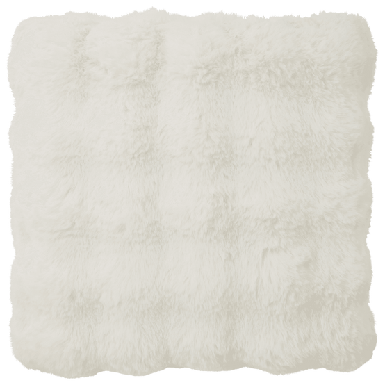 Coussin en fourrure L.45 x l.45 cm blanc - ECLOZ - Image 4