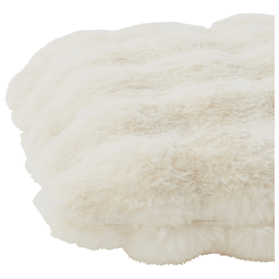 Coussin en fourrure L.45 x l.45 cm blanc - ECLOZ - Image 2