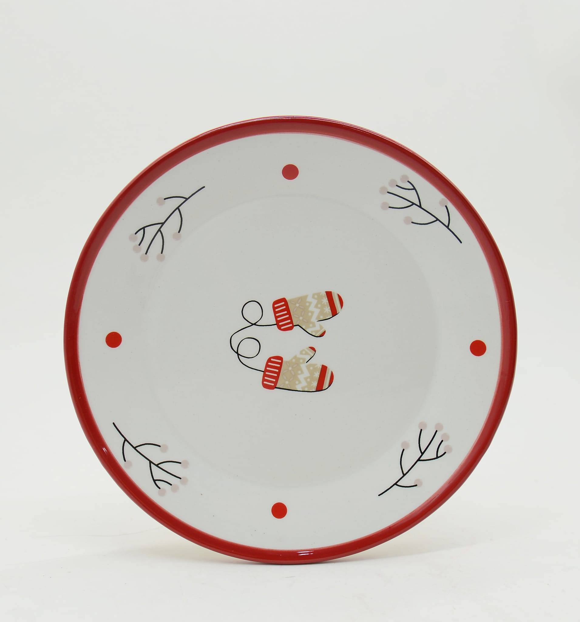 Assiette motif moufle Noël céramique - ECLOZ