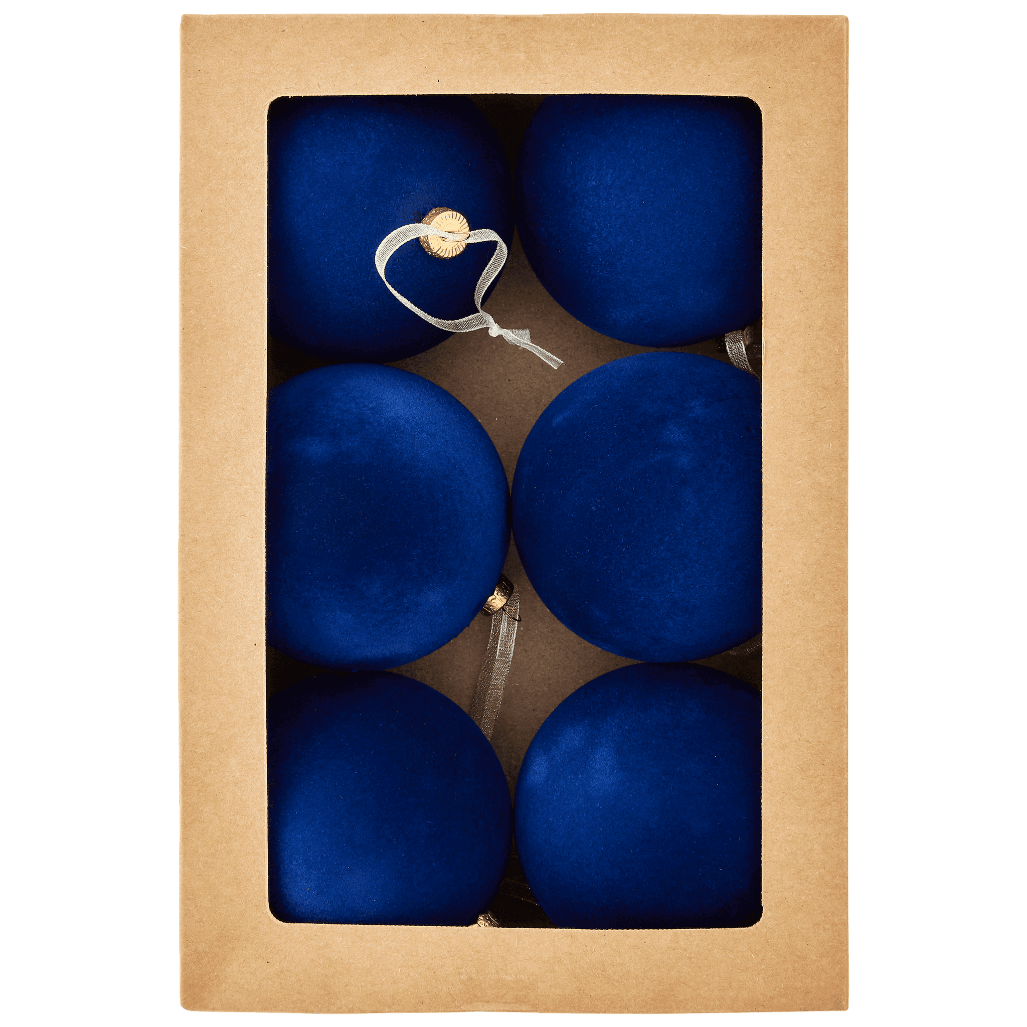 Boîte de 6 boules en plastique bleu Ø 8 cm - ECLOZ - Image 2