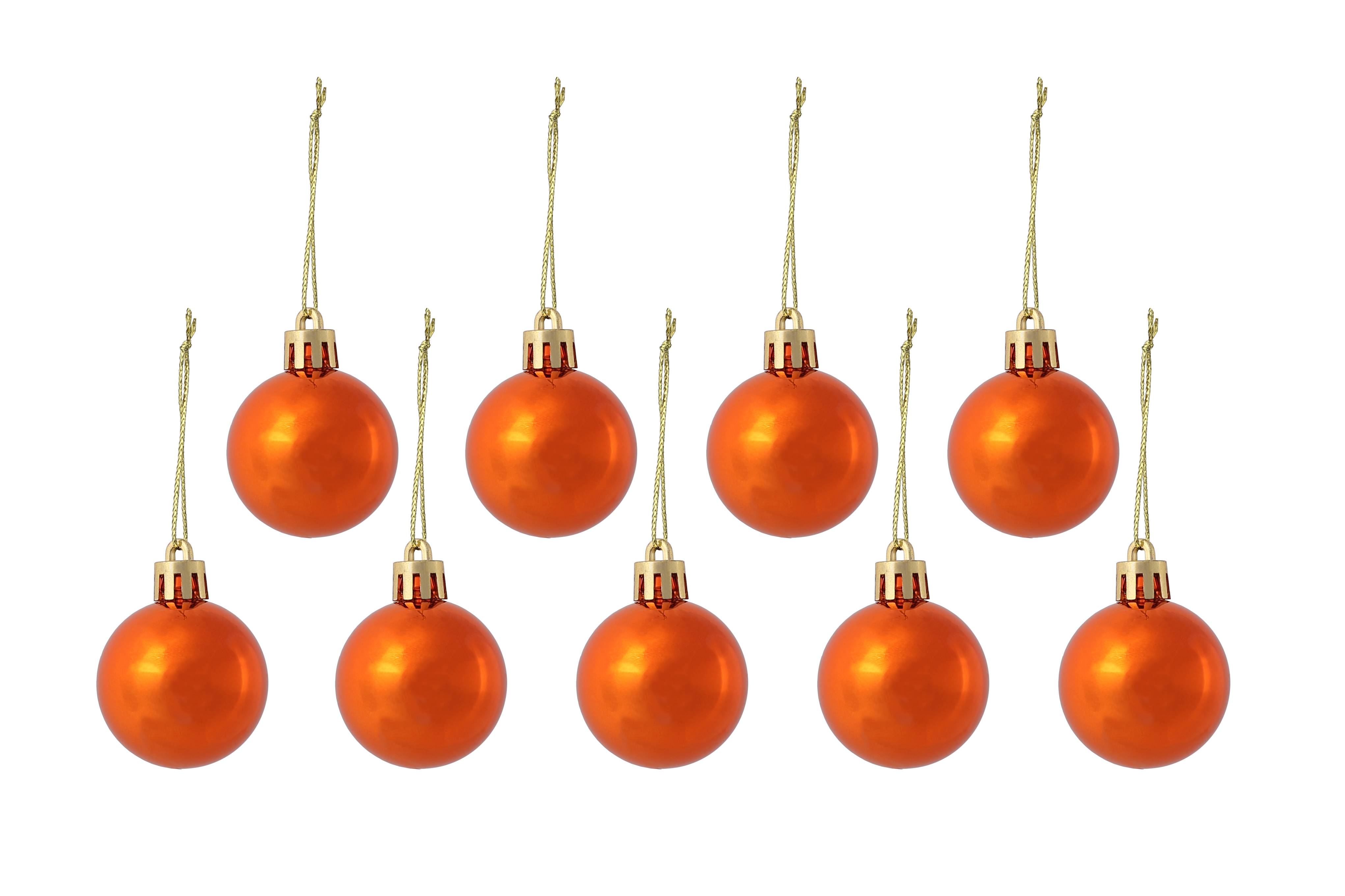 Ecloz - Boîte de 9 boules de Noël en plastique couleur champagne Ø 4 cm - ECLOZ - Image 1