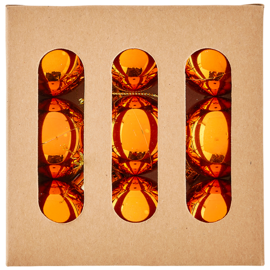 Ecloz - Boîte de 9 boules de Noël en plastique couleur champagne Ø 4 cm - ECLOZ - Image 2