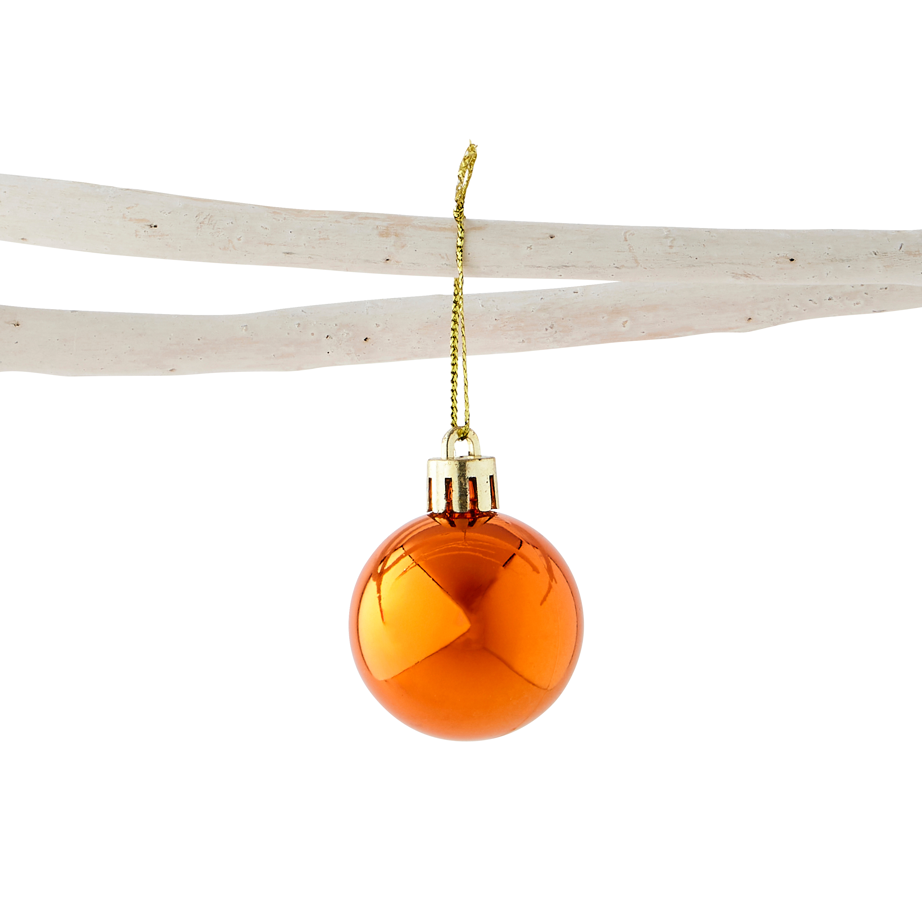 Ecloz - Boîte de 9 boules de Noël en plastique couleur champagne Ø 4 cm - ECLOZ - Image 3