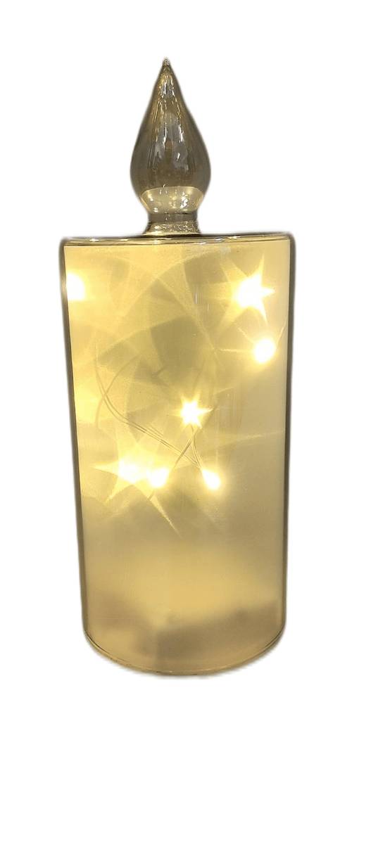 Bougie à LED en verre H.20 cm - ECLOZ