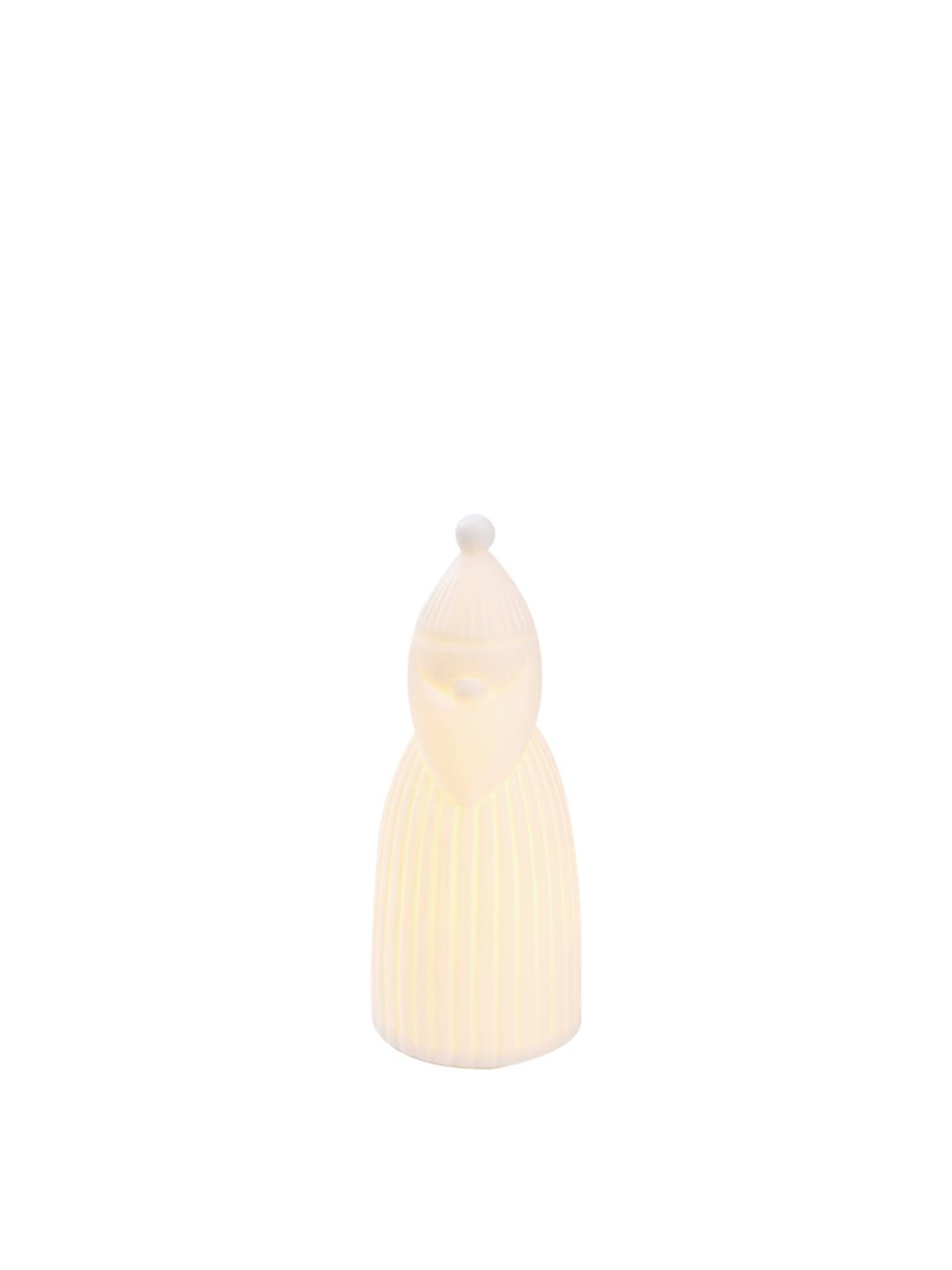 Père Noël à poser en céramique avec LED H.15 cm - ECLOZ
