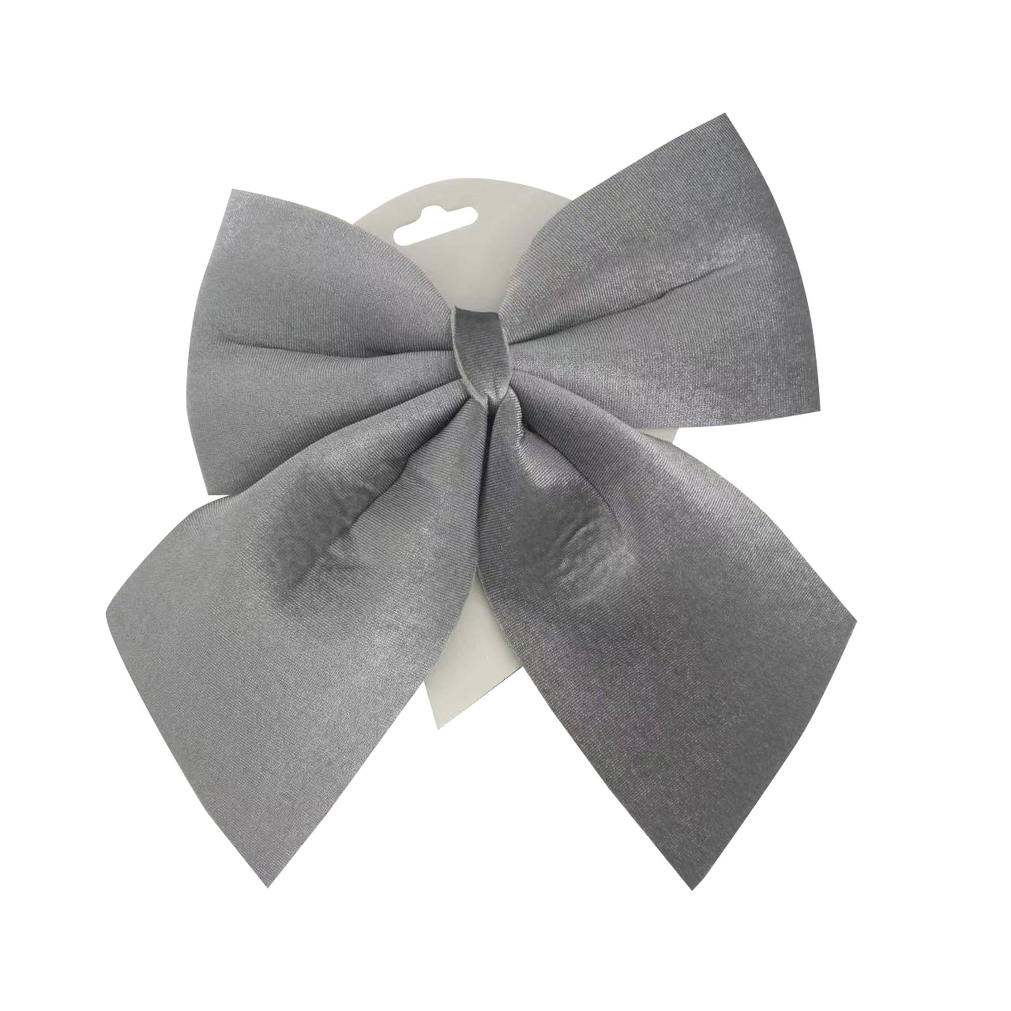 Nœud en polyester gris L.24 x l.20 cm - ECLOZ