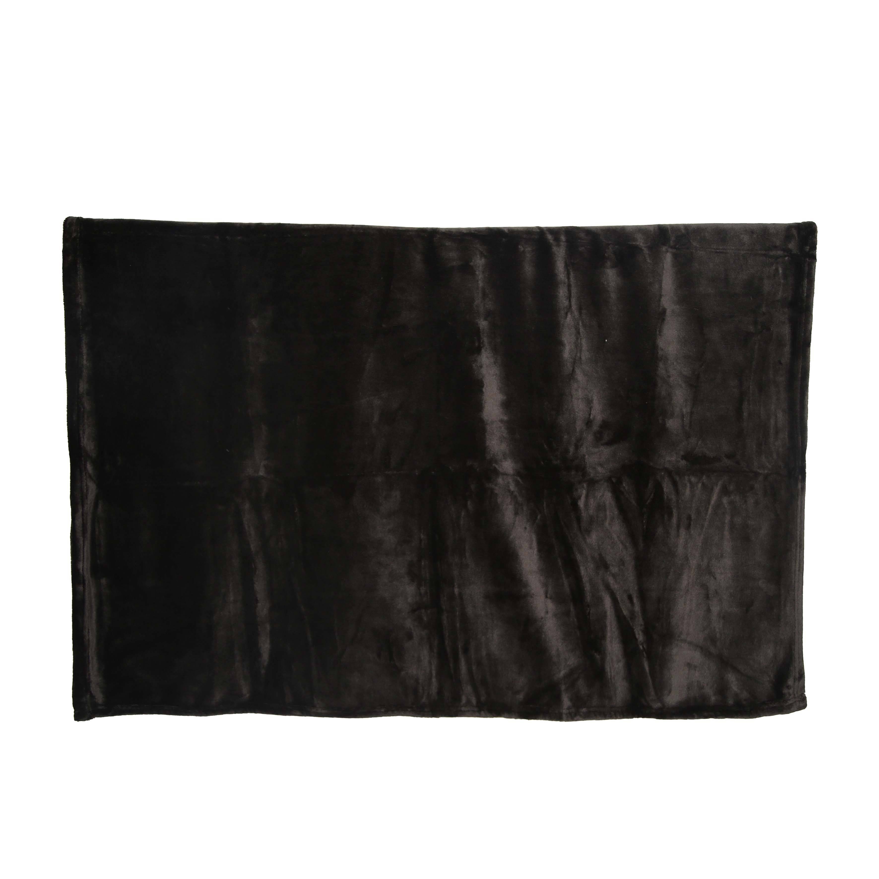 Plaid noir L.150 x l.125 cm - ECLOZ - Image 1