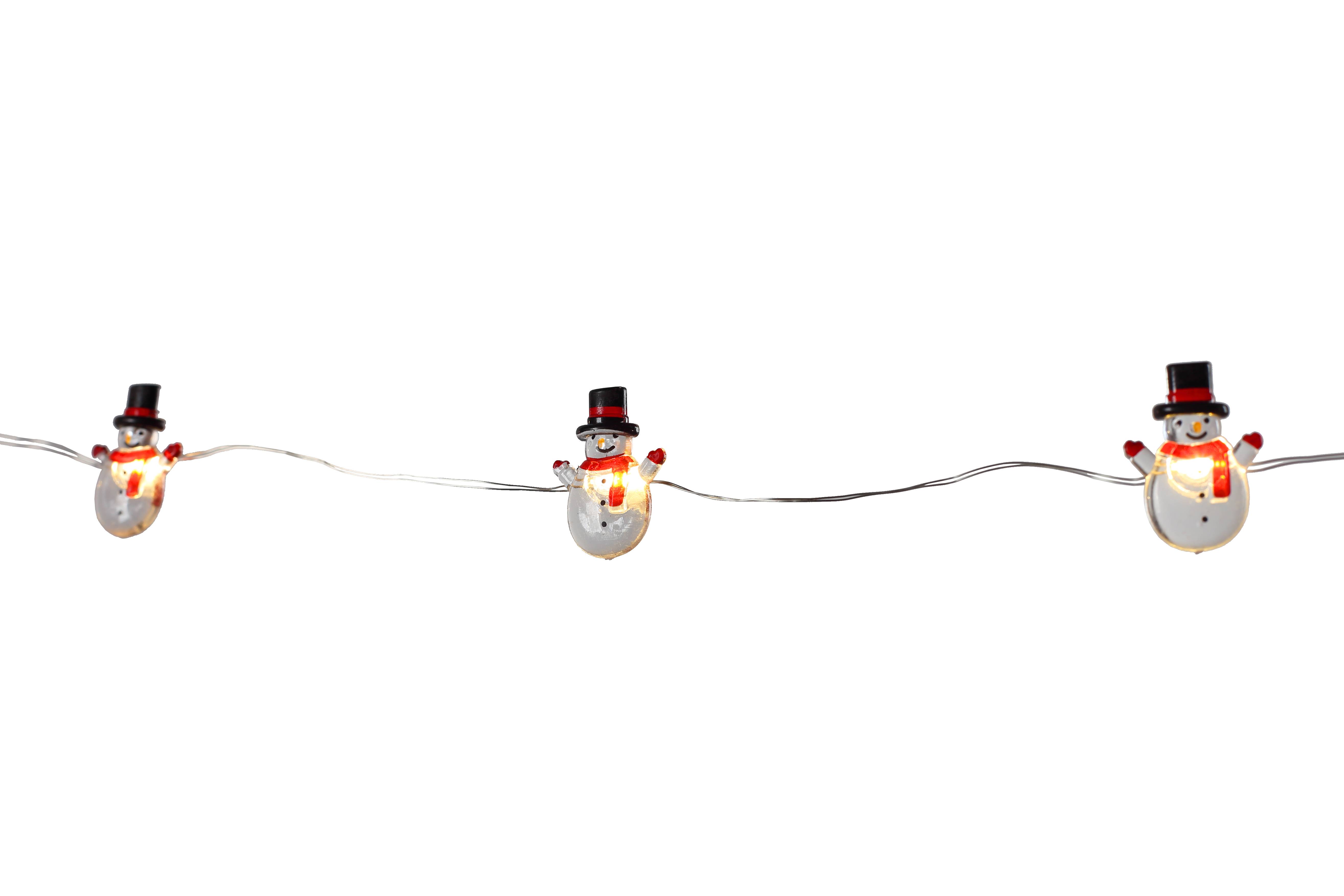 Guirlande de Noël micro-LED bonhomme de neige - ECLOZ