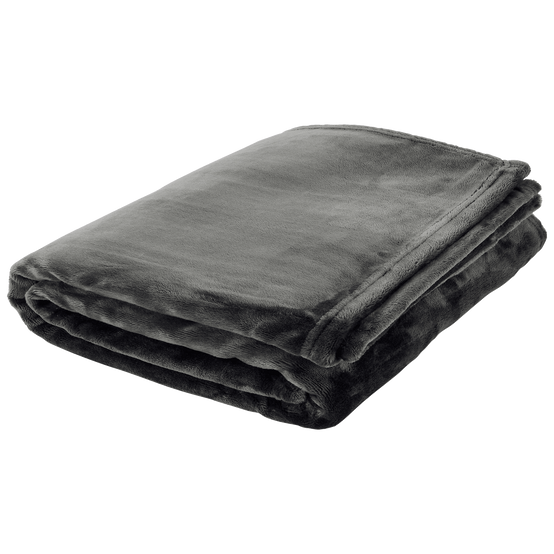 Plaid en polyester 400 g L.150 x l.125 cm gris foncé - ECLOZ - Image 3