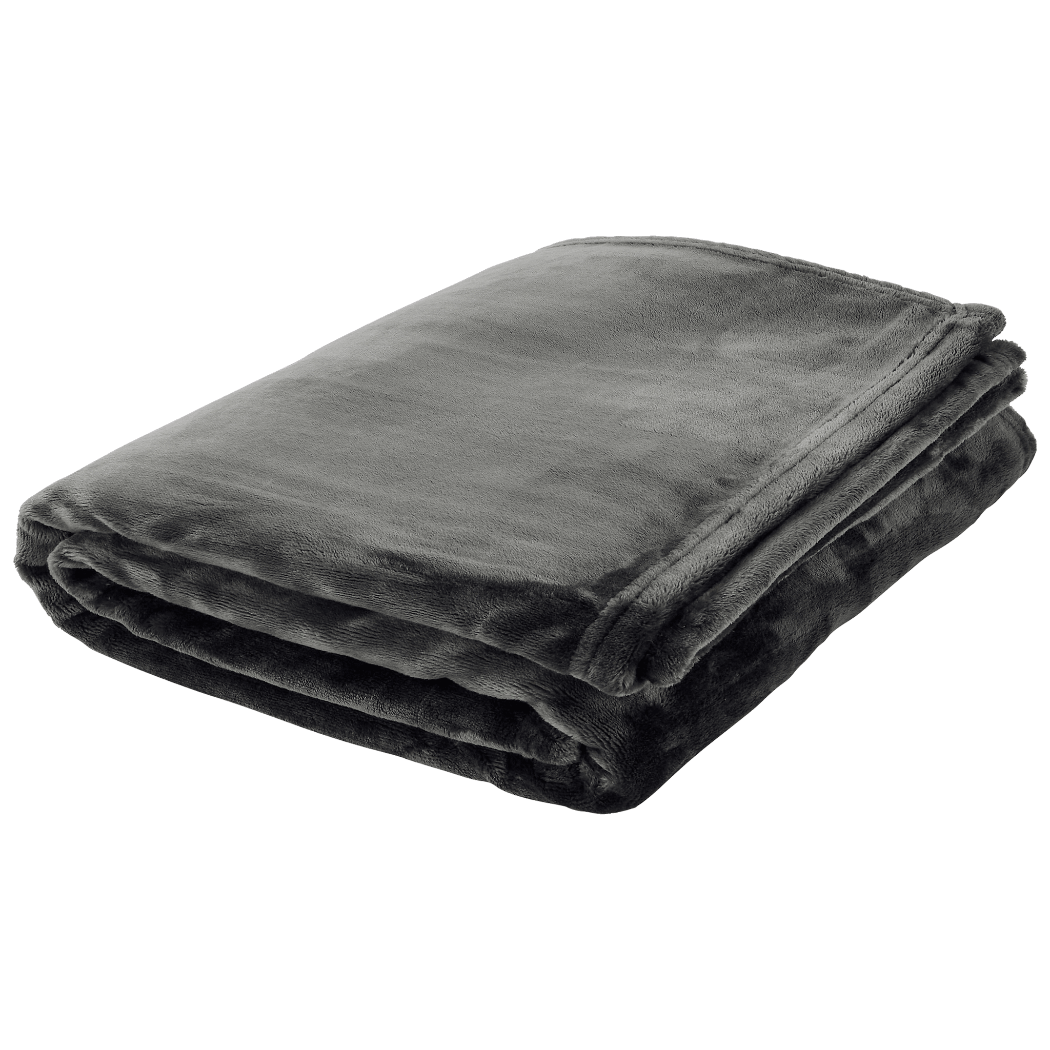 Plaid en polyester 400 g L.150 x l.125 cm gris foncé  - ECLOZ - Image 3
